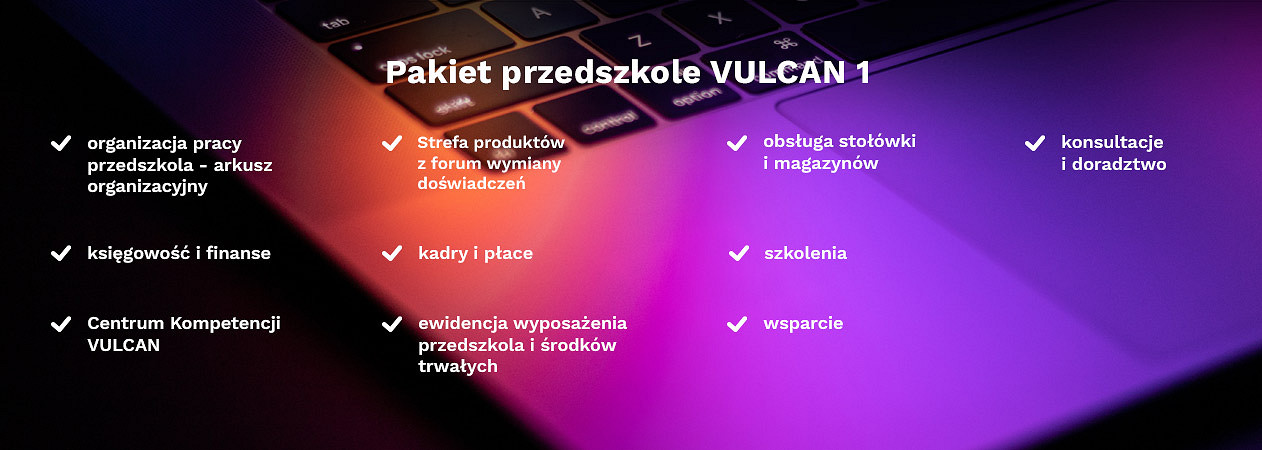 Pakiet przedszkole VULCAN 1 - wspierane obszary